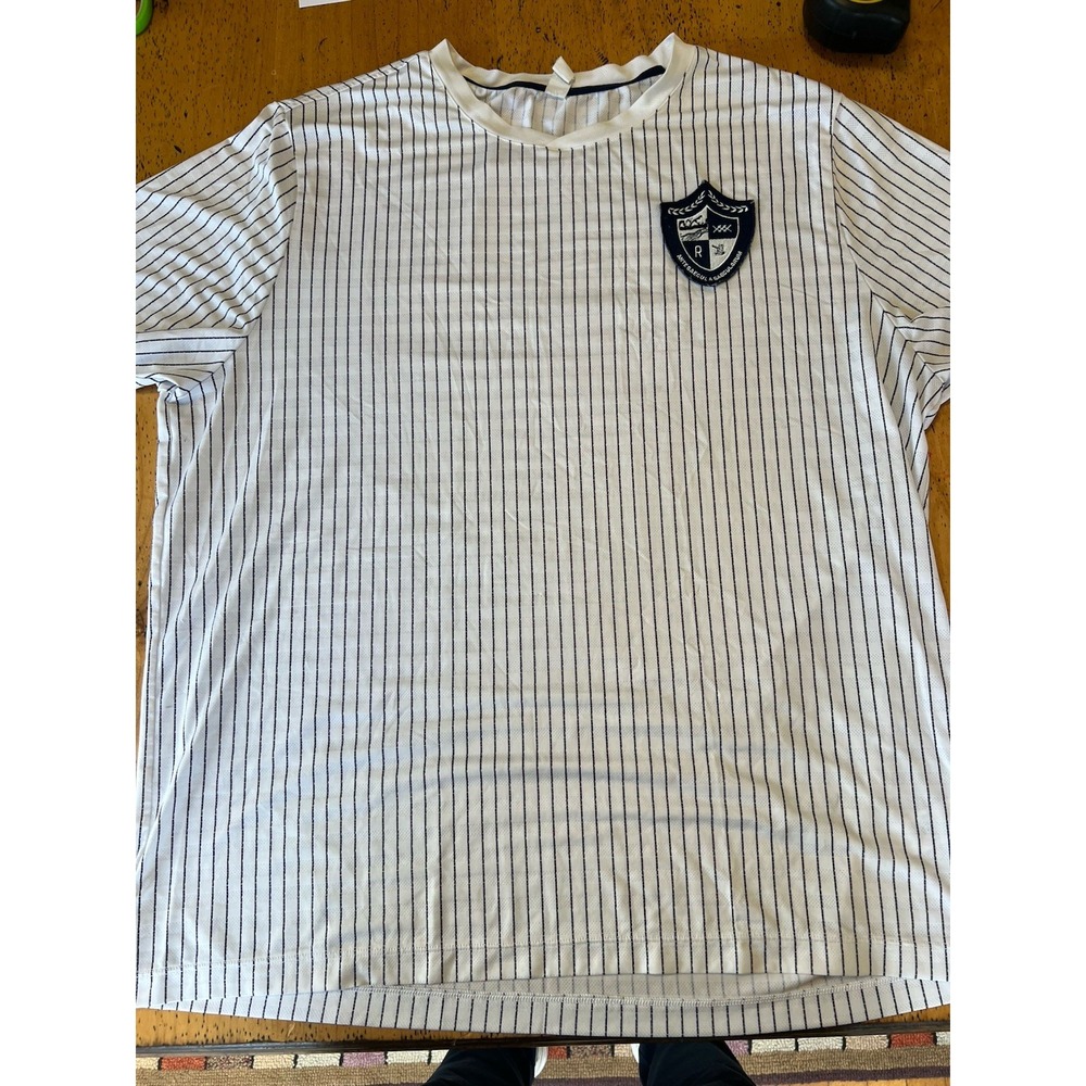 Rhone Swift Academy Pinstripe Mesh Performance Jersey White w/ Blue Shirt Xxl‎